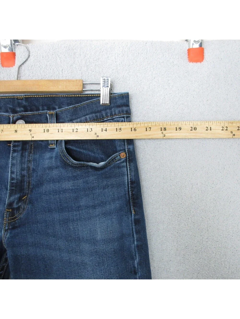 Levi's 511 Slim Fit Blue Denim Jeans Mens W32 L28.5 (Tag 32x30) Dark Wash